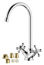 Köksblandare Magnolia Krom/Guld Geyser